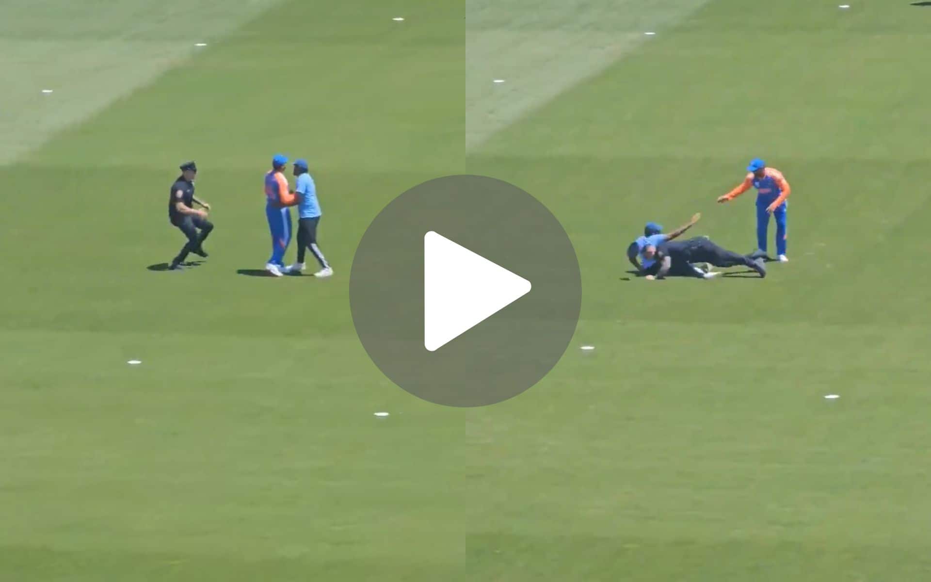 [Watch] Rohit Sharma Requests US Police To Go Easy With Pitch Invader During IND Vs BAN